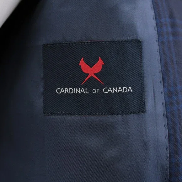 Cardinal of Canada NWT Wool Sport Coat Size 44R US In Blues Plaid